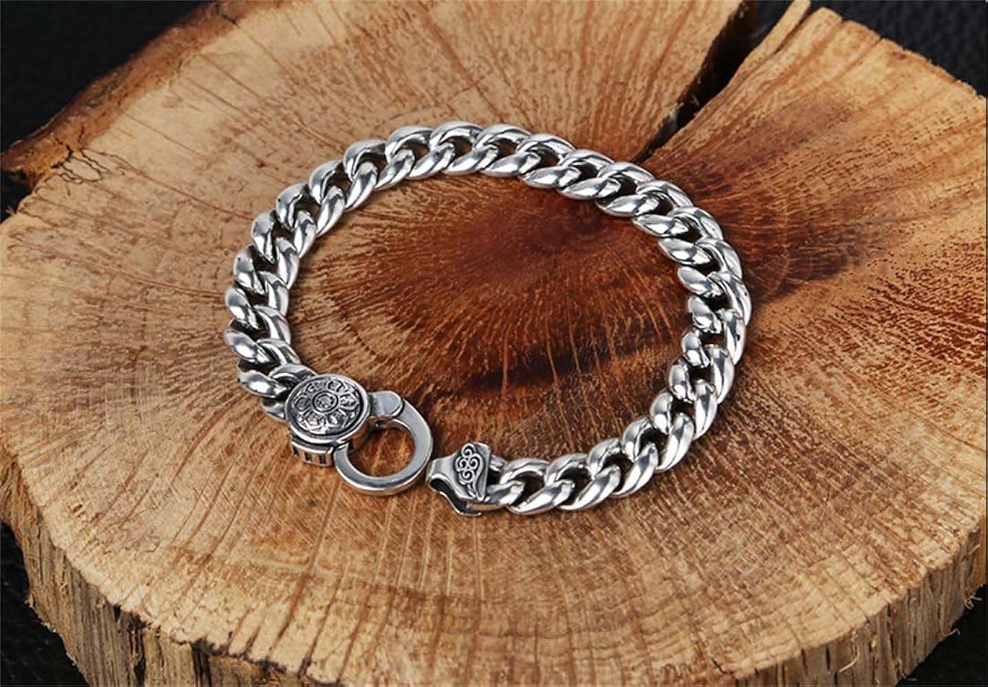 アクセサリー SilverPlating(Silver925 Parts) Bracelet SCOCCA S925 Sterling Silver Braided Punk Bracelet, Men's